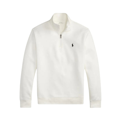 Polo Ralph Lauren Double-Knit Quarter-Zip Pullover White
