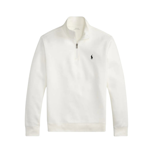 Polo Ralph Lauren Double-Knit Quarter-Zip Pullover White