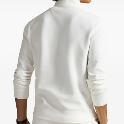 Polo Ralph Lauren Double-Knit Quarter-Zip Pullover White